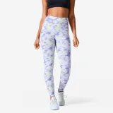 DOMYOS Dámske legíny 520 na fitness fialové S (W28 L31) · záber 1