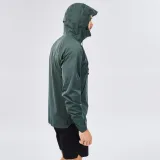 QUECHUA Pánska nepremokavá turistická bunda MH500 tmavozelená 2XL · záber 2