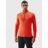 Pánská zateplená lyžařská mikina s 1 2 zipem 4F BRUSHED UNDERWEAR-AW23UBRUM035-62S-RED · záber 2