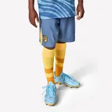 KIPSTA Detské futbalové šortky Viralto Kids sivé oranžový pásik 8-9 r (131-140 cm) · záber 1