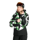 Dámska lyžiarska bunda NORTHFINDER KAYLEIGH-417greenprint · záber 1