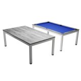 Biliárdasztal / étkezőasztal, Dynamic Vancouver II, 7' , fehér/szürke, Standard-Cloth · záber 1