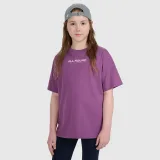 Oversize tričko s potiskem dívčí - fialové · záber 1