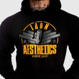 Fitness mikina bez zipu Iron Aesthetics Force, černá · záber 5