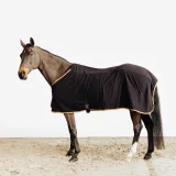 FOUGANZA Fleecová prezentačná deka Basic pre kone a poníky čierna 85 cm · záber 1
