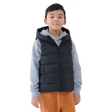 Chlapecká vesta s kapucí 4F JUNIOR VEST JACKET-JWSS25TVJAM169-20S-BLACK · záber 1