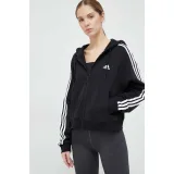 Dámská mikina se zipem ADIDAS W 3S FT FZ S HD-IC8781-Black · záber 2