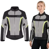 Letná dámska moto bunda W-TEC Mirelia Farba čierno-šedá, · záber 4