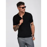 Pánske polo tričko s krátkym rukávom OMBRE T-shirt OM-POSS-0158 V-2 black · záber 3