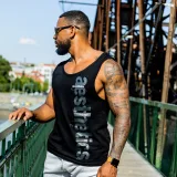 Pánske fitness tielko Iron Aesthetics Cross, čierne · záber 1