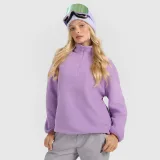 Dámský fleece se stojáčkem oversize - fialový · záber 1