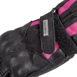 Dámske kožené moto rukavice W-TEC Pocahonta Farba čierno-ružová, · záber 5