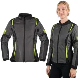 Dámska letná moto bunda W-TEC Jelsa Farba šedá-fluo, · záber 1