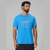 T-shirt regular s potlačou pánsky - modrý · záber 5