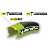 MICHELIN Plášť na cestný bicykel Pro4 700 × 25 mäkké pätky / ETRTO 25-622 25-622 · záber 2