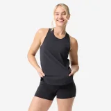 DOMYOS Dámske fitness tielko priedušné čierne M · záber 1