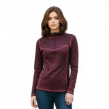 Dámska lyžiarska mikina s 1 2 zipsom FUNDANGO Vanda-398-aubergine · záber 1