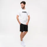 PUMA Pánske bavlnené tričko s krátkym rukávom – biele 2XL · záber 2