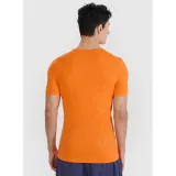 Pánské běžecké tričko s krátkým rukávem 4F TSHIRT FNK-WSS25TFTSM1262-70S-ORANGE · záber 3