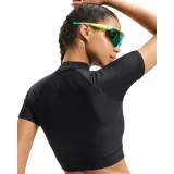 Dámske kompresné tričko s krátkym rukávom UNDER ARMOUR HeatGear Crop Mock SS-BLK · záber 5