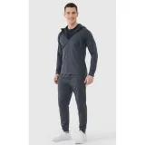 Pánska tréningová mikina so zipsom 4F SWEATSHIRT FNK M631-22M-ANTHRACITE MELANGE · záber 2