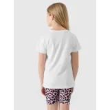 Lány póló rövid ujjú 4F JUNIOR TSHIRT-4FJWSS24TTSHF1143-10S-WHITE · záber 3