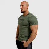 Pánske fitness tričko Iron Aesthetics Boxed, vojenská zelená · záber 3