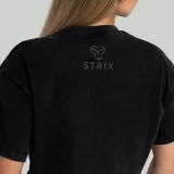 STRIX Dámské tričko CropTop Washed Black - Velikost: L | Barva: Čierna | Hmotnost: 0,206 kg | Balení: 70 · záber 4