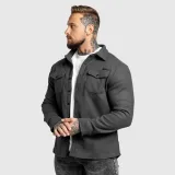 Pánska plstená košela Iron Aesthetics Felted, sivá · záber 5