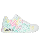 Dámská rekreační obuv SKECHERS Uno Changed Love W white multi color · záber 2
