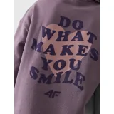 Dívčí mikina s kapucí 4F JUNIOR SWEATSHIRT-JWAW24TSWSF1218-51S-VIOLET · záber 5