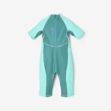 DECATHLON Detská kombinéza Kloupi s ochranou proti UV zelená 3-4 r (96-102 cm) · záber 2