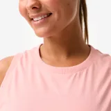 DOMYOS Dámske fitness crop tielko bavlnené púdrovo ružové M · záber 2