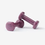 DOMYOS ČINKY NA FITNESS 2 × 1,5 KG – BORDOVÉ 1,5 kg · záber 1