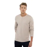 Pánské tričko s dlouhým rukávem VOLCANO L-KROTI-101-CREAM · záber 1
