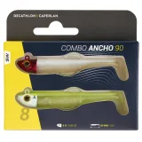 CAPERLAN Mäkké nástrahy shad texan Ancho 90/8 g na more červená hlavička/žltá fluo bez · záber 2