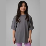 T-shirt loose s potlačou dievčenský - sivý · záber 2