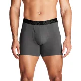 Pánske boxerky UNDER ARMOUR 3 PACK-UA PERFORMANCE COTTON - SOLID 6 inch-GRY · záber 2