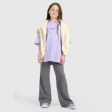 Dívčí oversize tričko s potiskem - fialové · záber 2