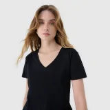 Dámské tričko oversize s modalem - černé · záber 2