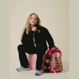 Dívčí oversize fleece bez kapuce - černý · záber 1