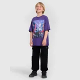 Chlapecké oversize tričko s potiskem - fialové · záber 2