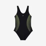 DECATHLON Dámske jednodielne plavky Kimy Cuti čierno-zelené M · záber 2