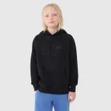 Chlapecká mikina s kapucí 4F JUNIOR SWEATSHIRT M1712-20S-DEEP BLACK · záber 1