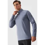 Pánská zateplená lyžařská mikina s 1 2 zipem 4F BRUSHED UNDERWEAR-WAW24UBRUM076-32S-DENIM · záber 2