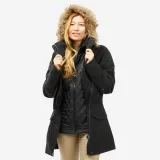 FORCLAZ Dámska nepremokavá cestovná bunda 3v1 Travel 700 do -10 °C čierna 2XL · záber 1