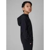 Chlapčenská tréningová mikina so zipsom 4F JUNIOR SWEATSHIRT FNK M690-20S-DEEP BLACK · záber 3