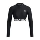 Under Armour Women‘s top HeatGear Rib 1/4 Zip LS Black · záber 3