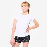 DECATHLON Dievčenské priedušné tričko na cvičenie biele 14-15 r (160-166 cm) · záber 1