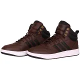 Pánske členkové zimné topánky ADIDAS Hoops 3.0 Mid WTR brown core black gold matt - Farba: čierna | Pohlavie: Muzi · záber 4
